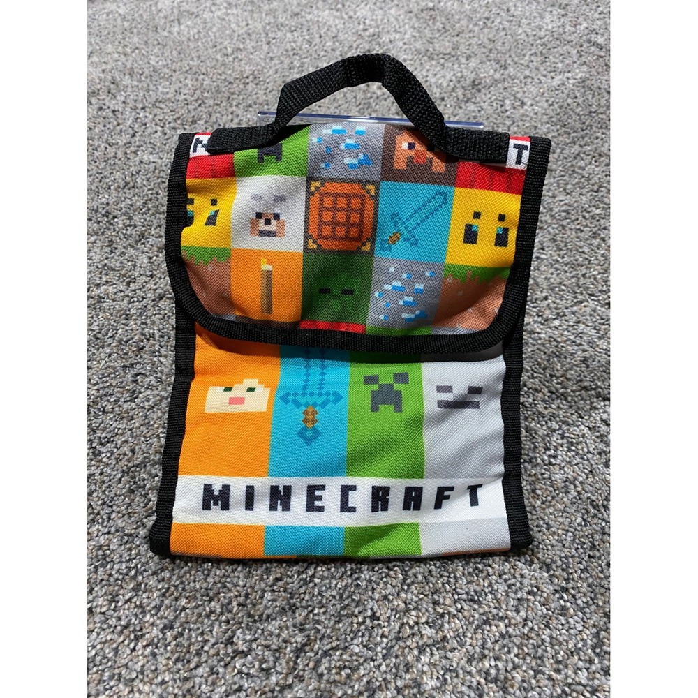 Minecraft Lunch Bag Kids OS Multicolor Excellent Insulated Creeper TNT Gaming
